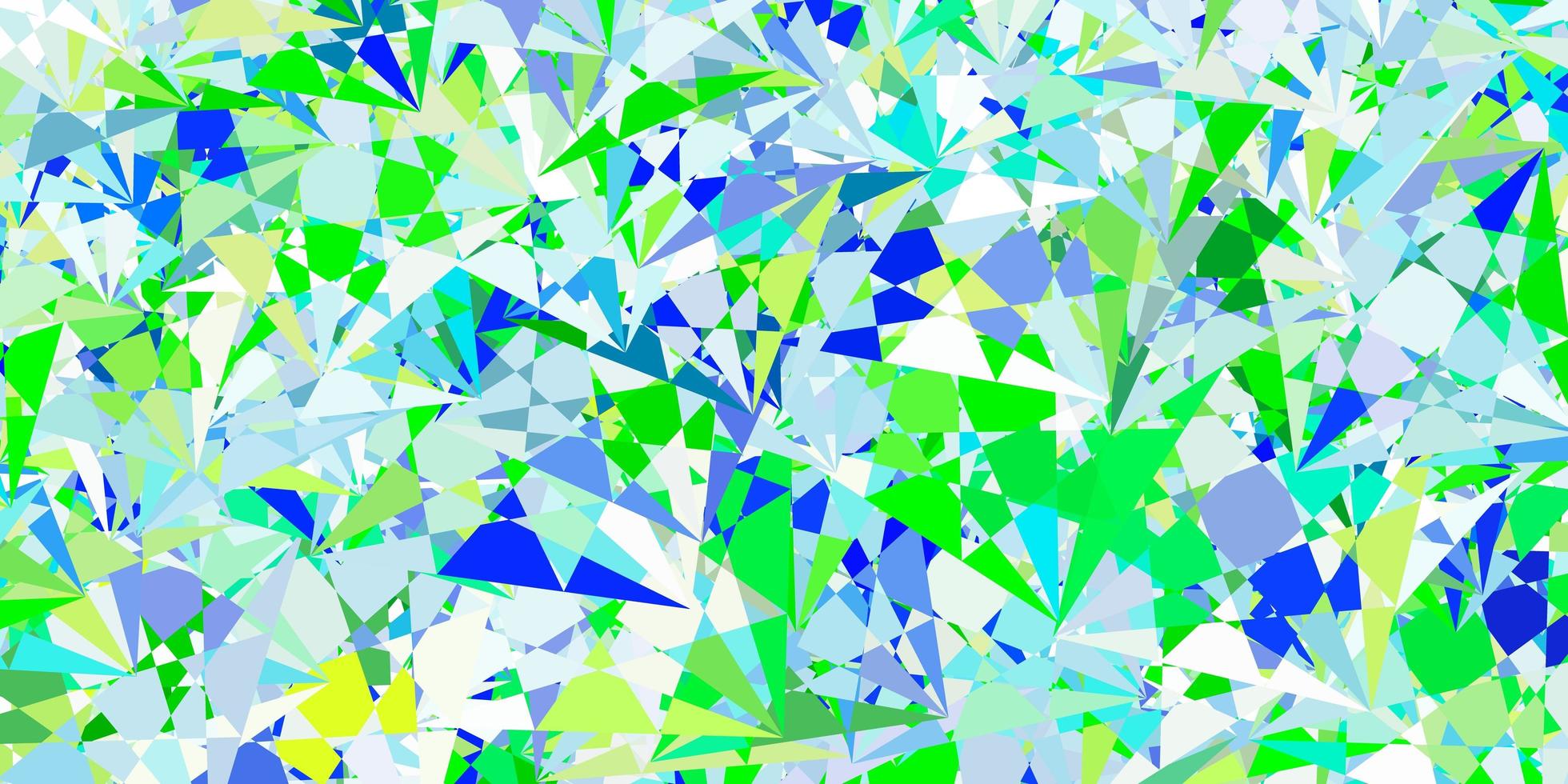 Fondo de vector verde azul claro con triángulos