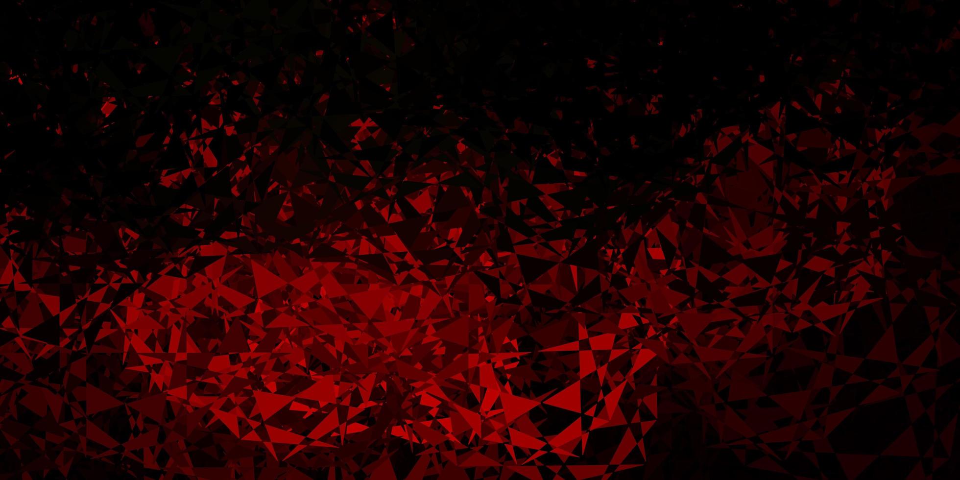 Dark red vector template with triangle shapes
