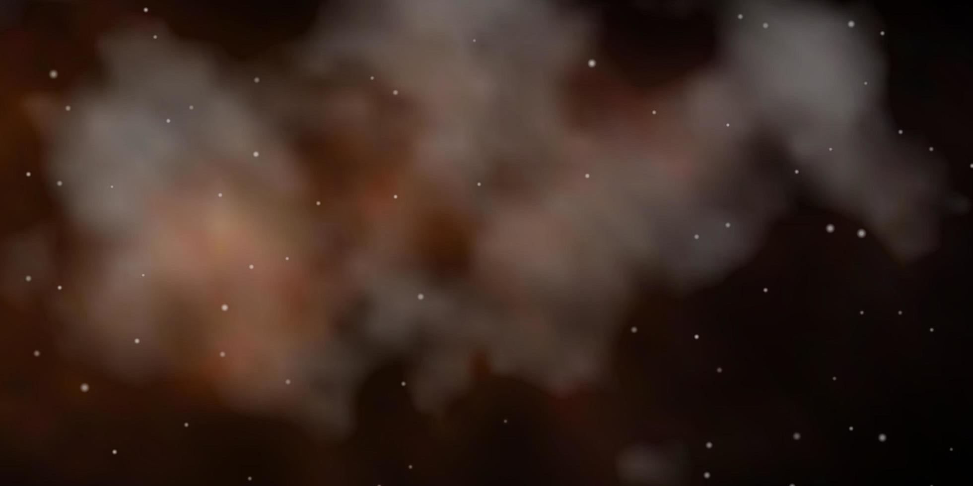 Dark Brown vector texture with beautiful stars