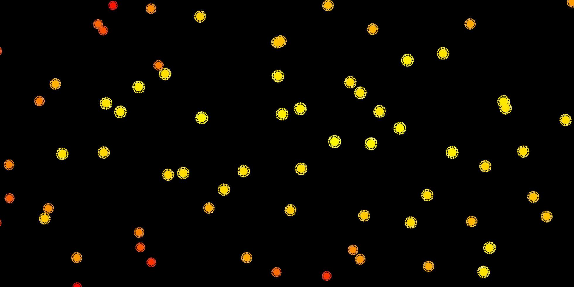 Dark yellow vector texture with disease symbols