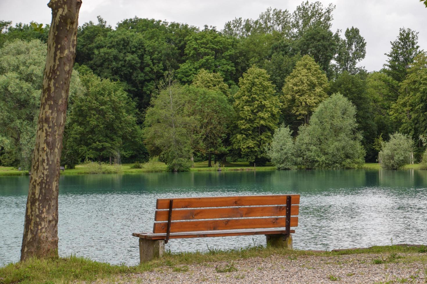 The lake bench photo
