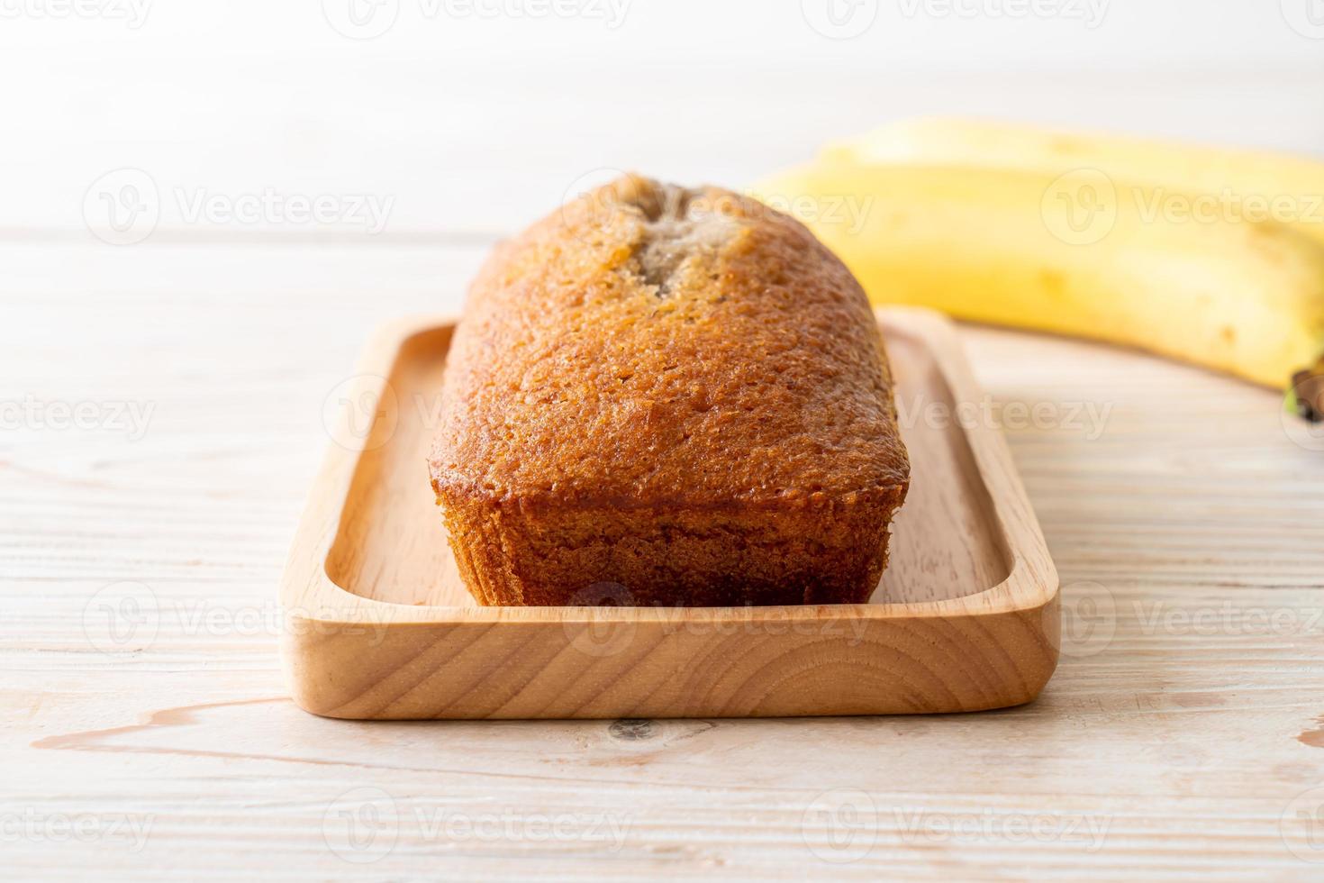 Homemade banana bread sliced photo