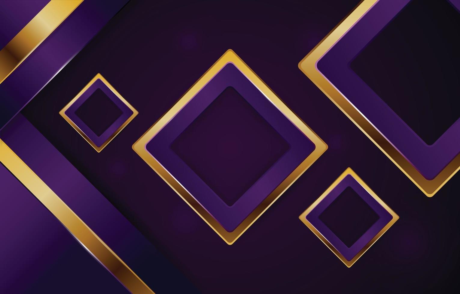 fondo de lujo morado y dorado vector