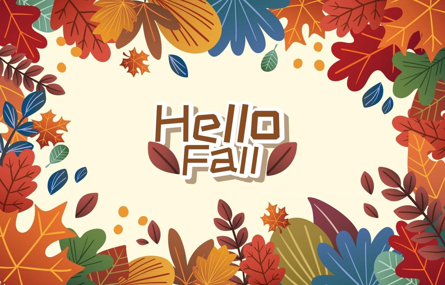 Hello Fall Season Background vector