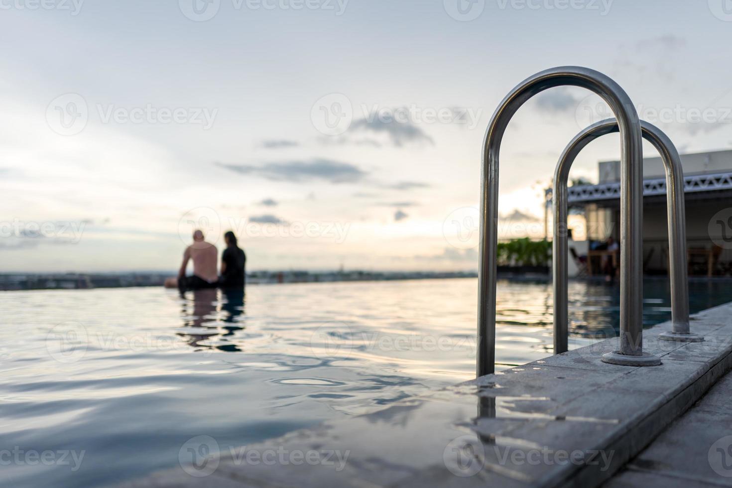 Pool in Yogyakara with two people photo