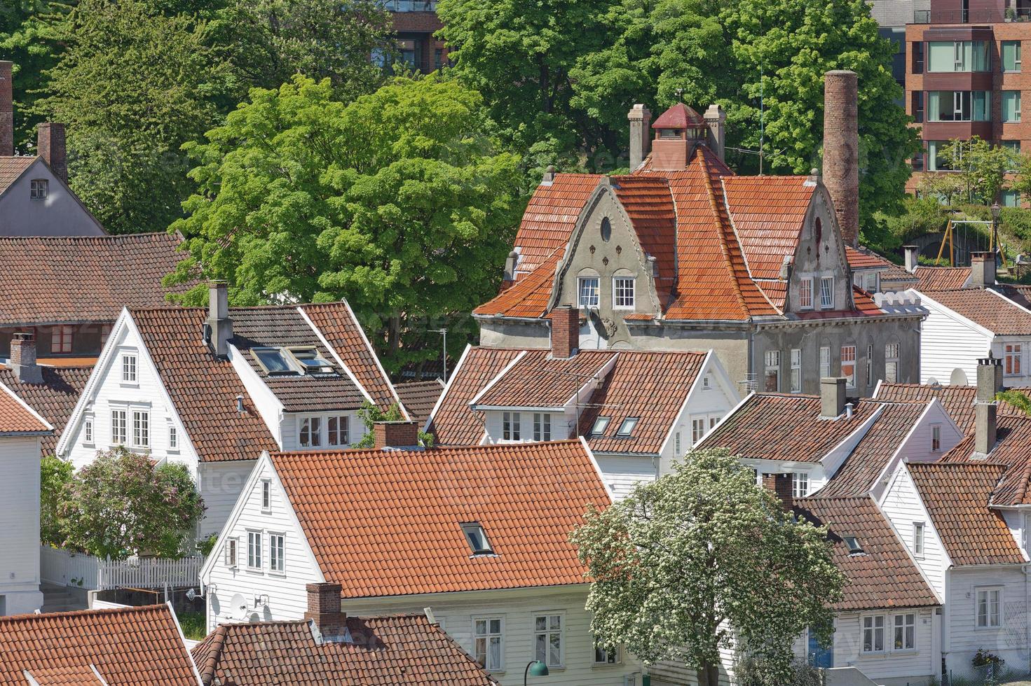 Aerial view of Stavanger in Norway photo