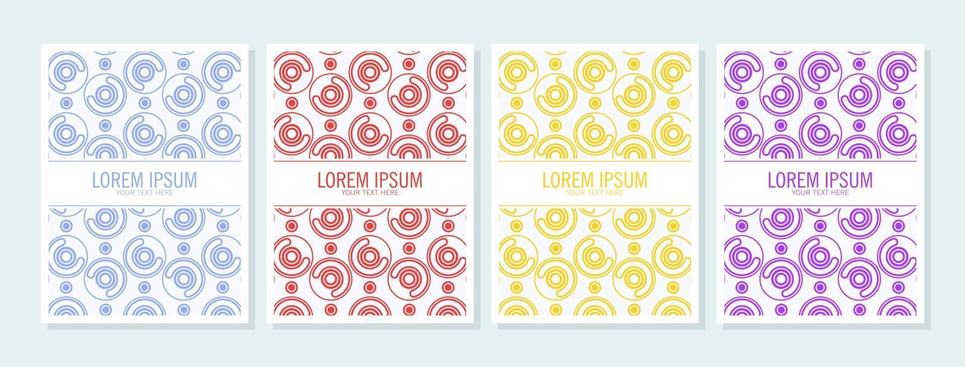 elegant colorful abstract circle cover vector