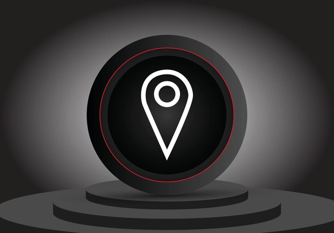social media location 3d render icon vector