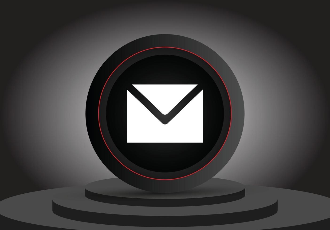 Realistic 3d email symbol isolated 3d icon vector