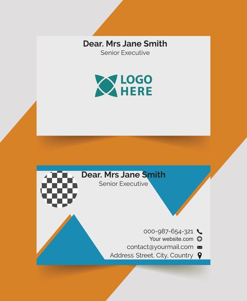 professional business card template design vector