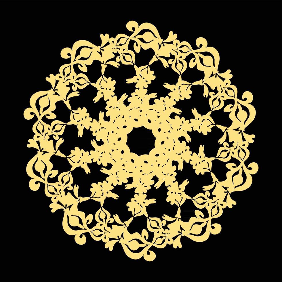 circular floral de mandala adorno decorativo en estilo oriental diseño de mandala ornamental vector