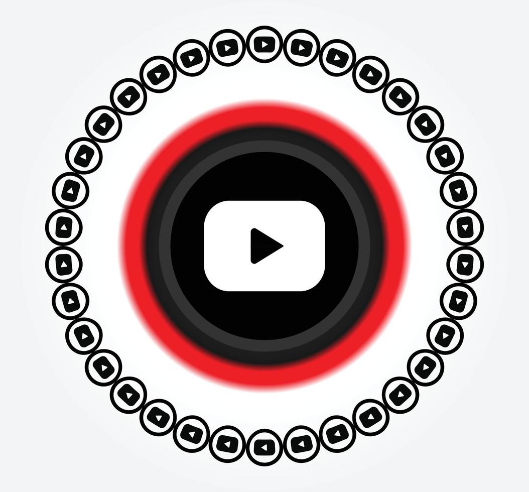 iconos de youtube de redes sociales vector