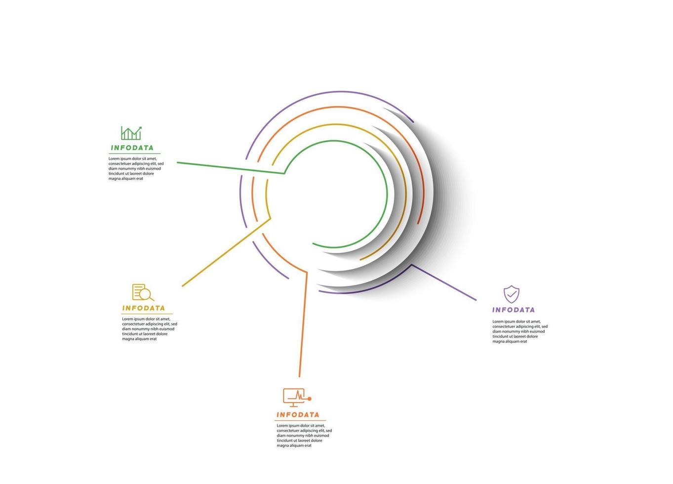 elementos de diseño de infografías empresariales. infochart moderno, gráfico y gráficos de marketing, diagramas de barras. vector