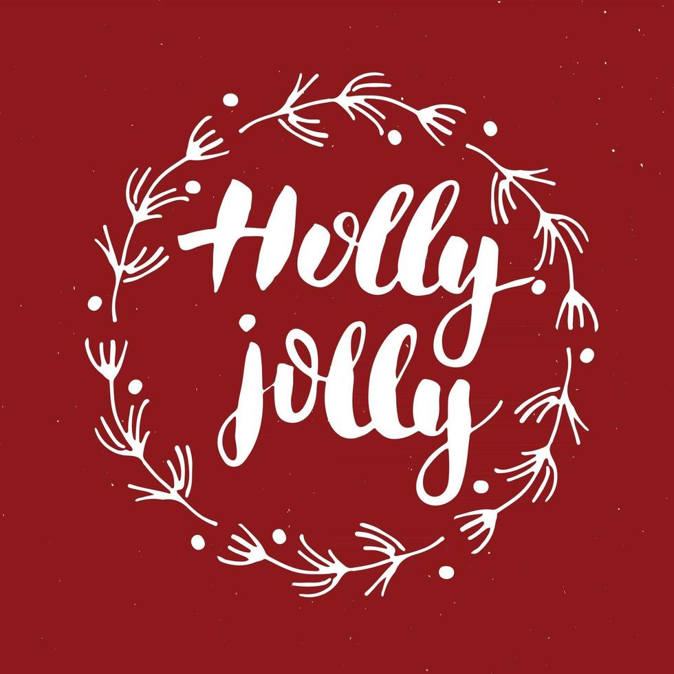 Feliz Navidad letras caligráficas. diseño de saludos tipográficos. Letras de caligrafía para saludo navideño. Ilustración de vector de texto de letras dibujadas a mano