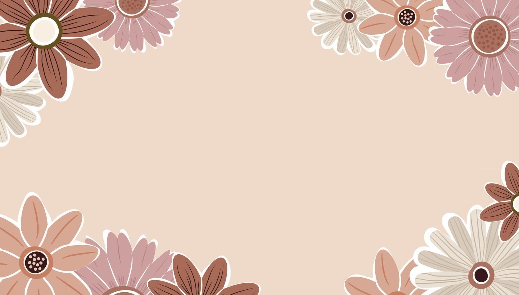 vector de fondo de naturaleza de arte abstracto. marco de plantas de moda. diseño de flores de color de fondo, hermoso jardín decorativo. hojas botánicas y diseño de patrón floral para banner de venta de verano.