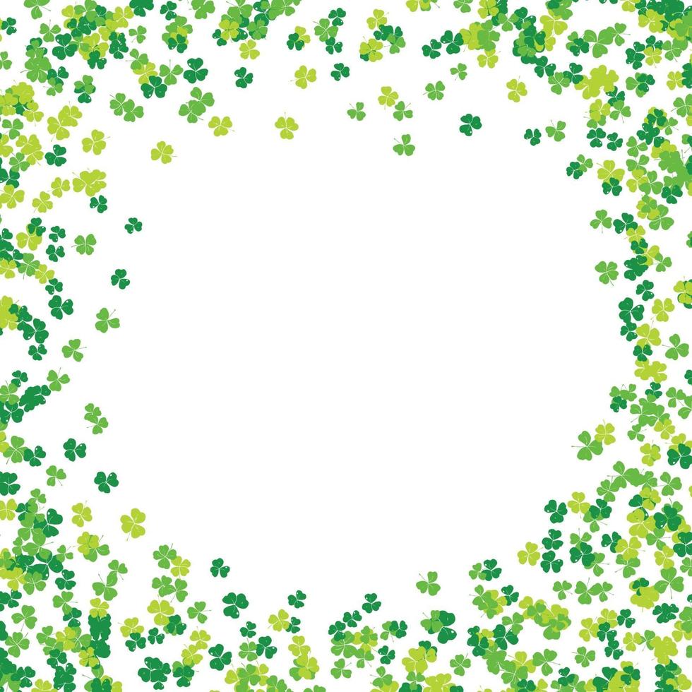 Clover leaf hand drawn sketch doodle illustration. St Patricks Day symbol, Irish lucky shamrock background vector