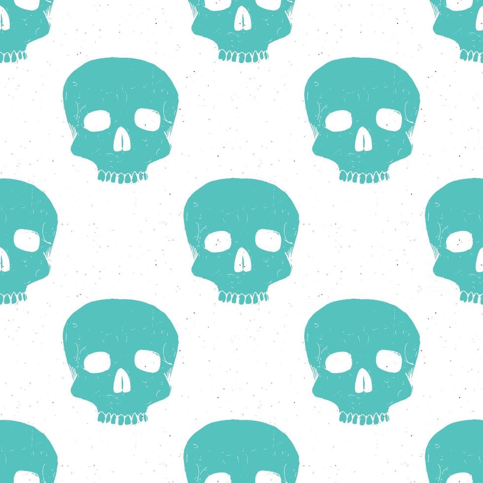 Skull and cross sumbol seamless pattern, hand drawn sketch vector illustration