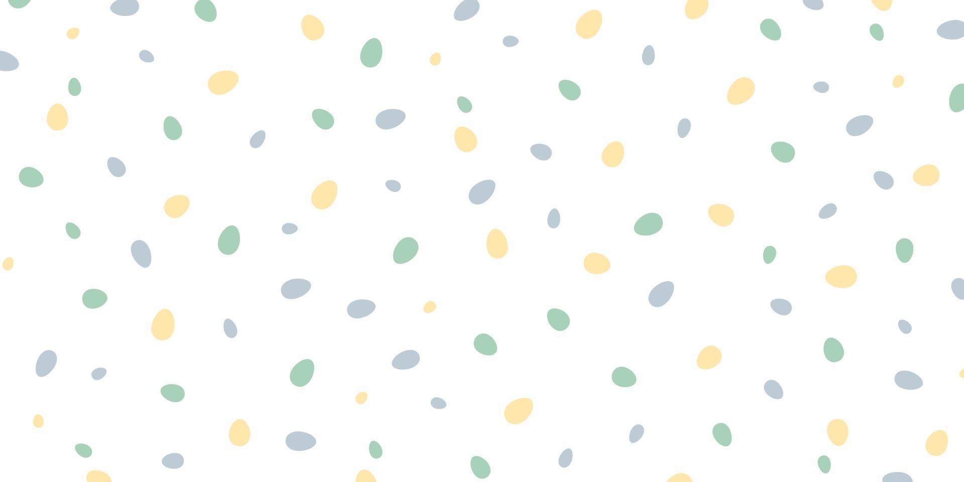 Vector illustration seamless on a white background Pattern of yellow and turquoise Easter eggs. Banner card packaging design