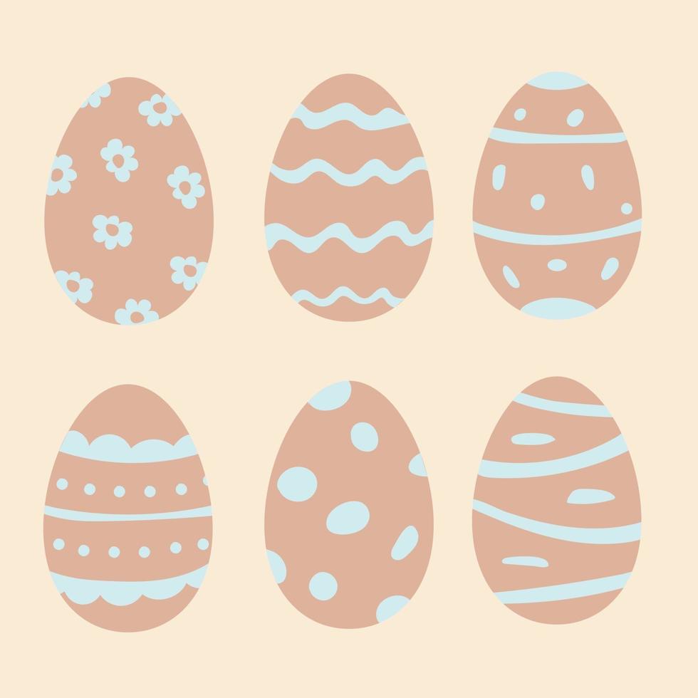 Easter eggs set. Hand drawn doodle collection for easter holiday design. Great for Easter Cards, banner, textiles, wallpapers - vector design.