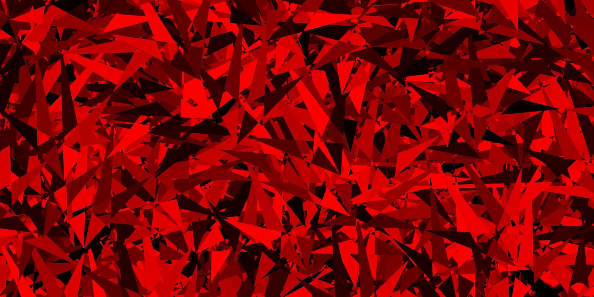 textura de vector rojo oscuro con estilo triangular