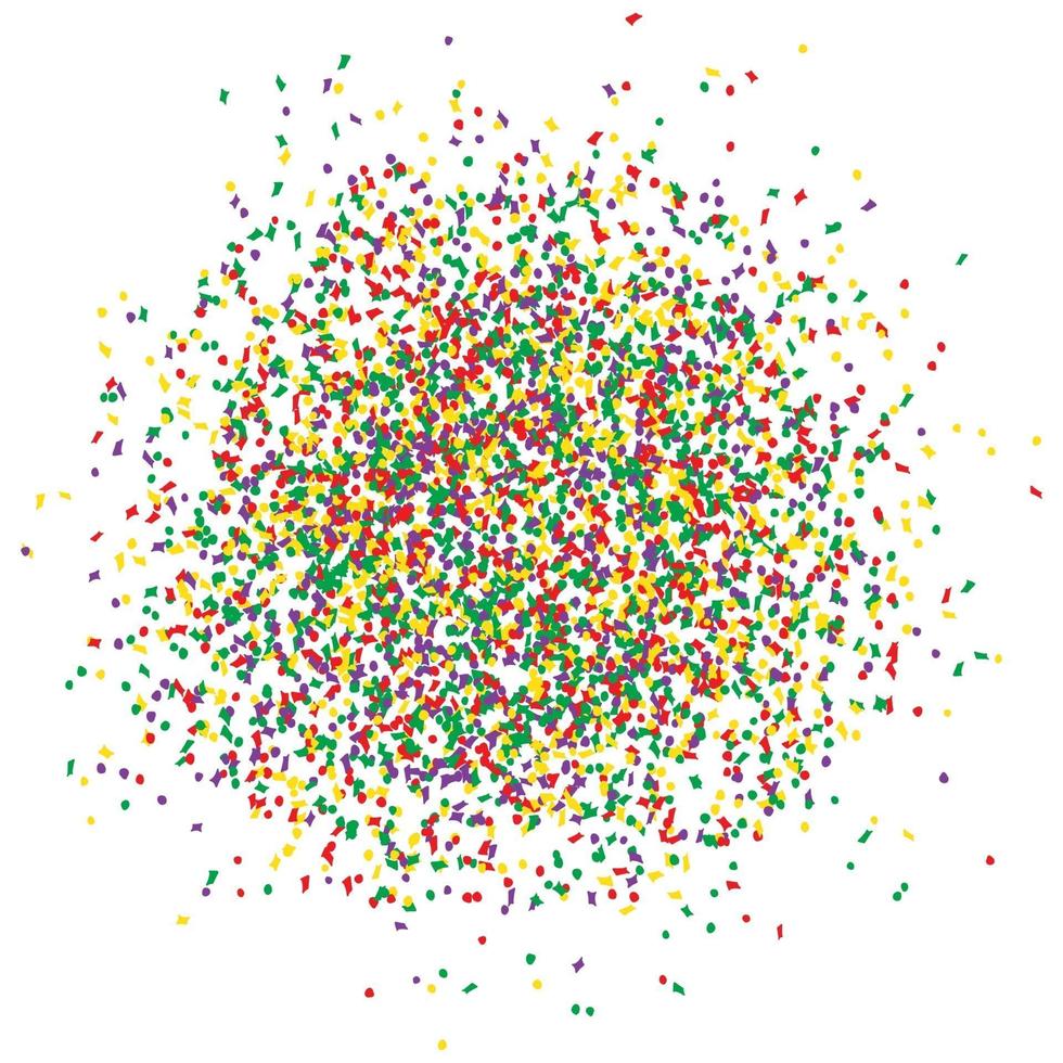 Confetti many colorful pieces, vector illustration isolated on white background