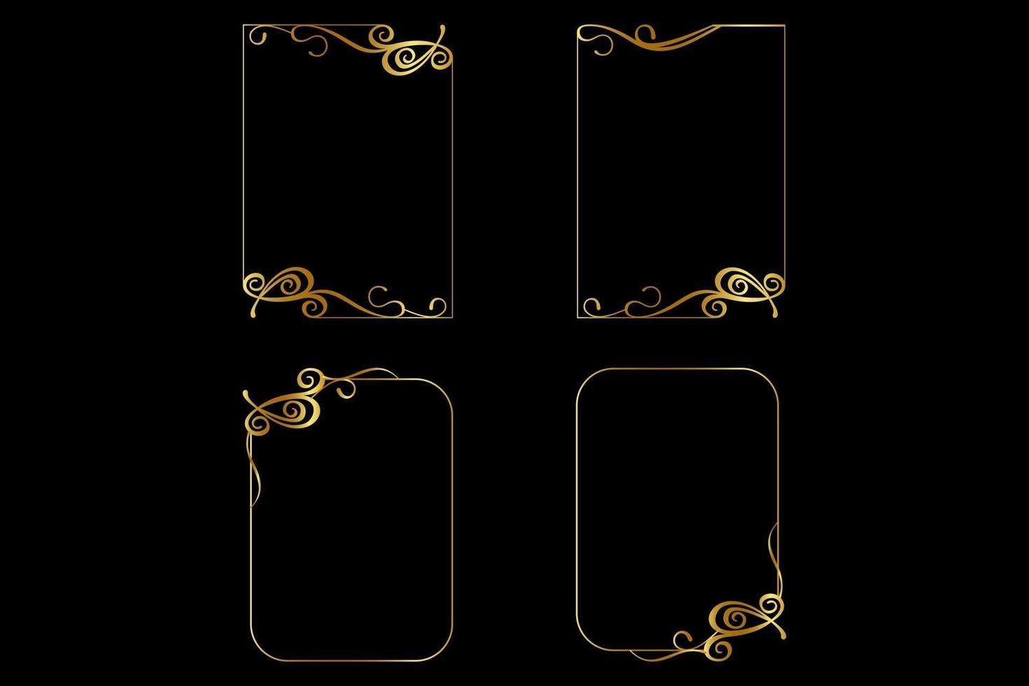 Luxury Vertical Frames Vector