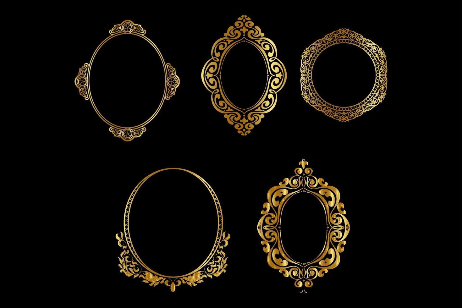 Golden Frames Vector