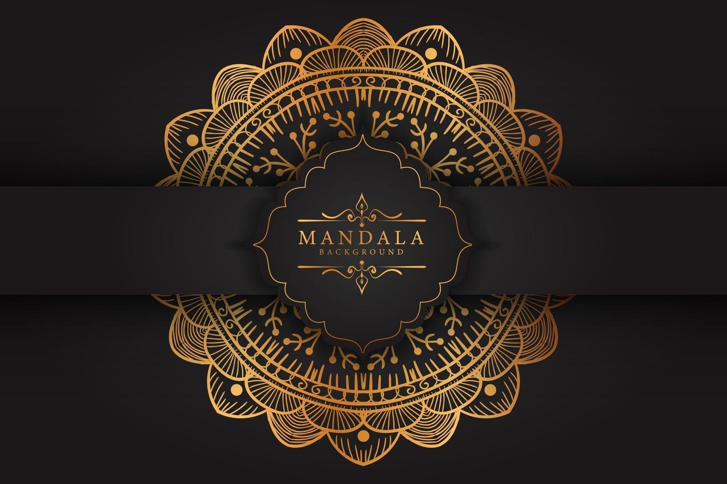 Ilustración de stock de diseño de mandala dorado vector