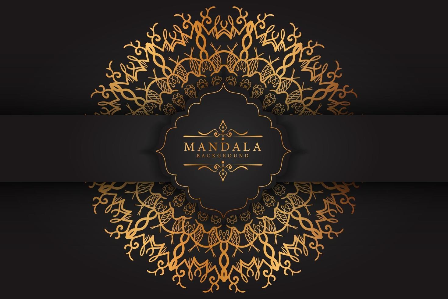 vector de fondo de diseño de mandala ornamental de lujo