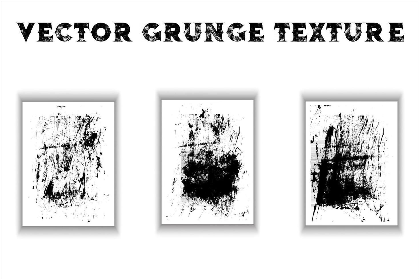 Grunge texture overlay set vector