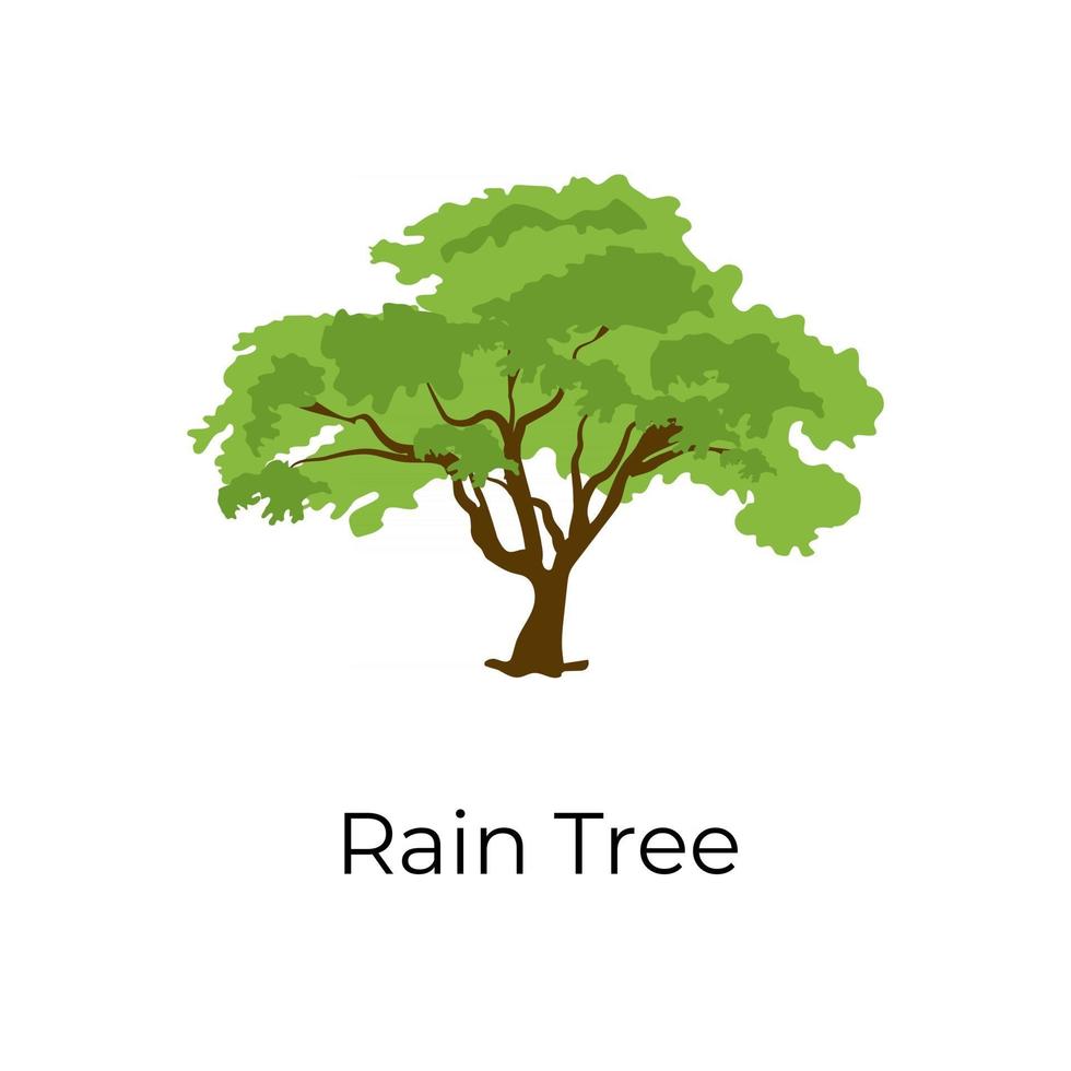 diseño de árbol de lluvia vector