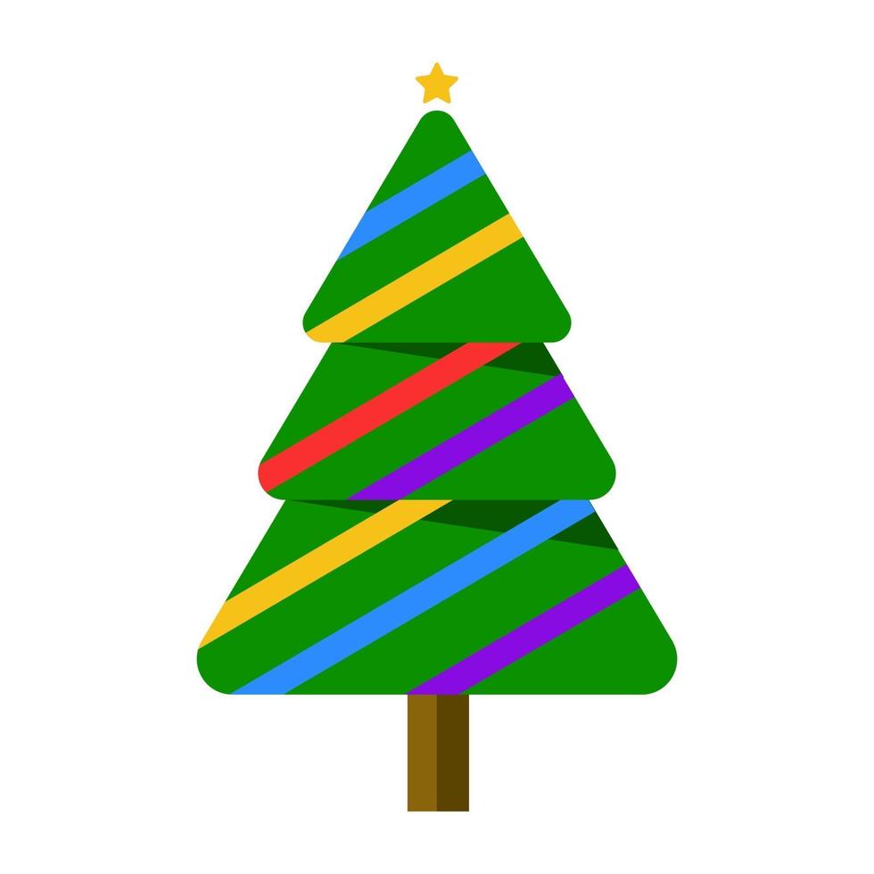 árbol festivo de moda vector