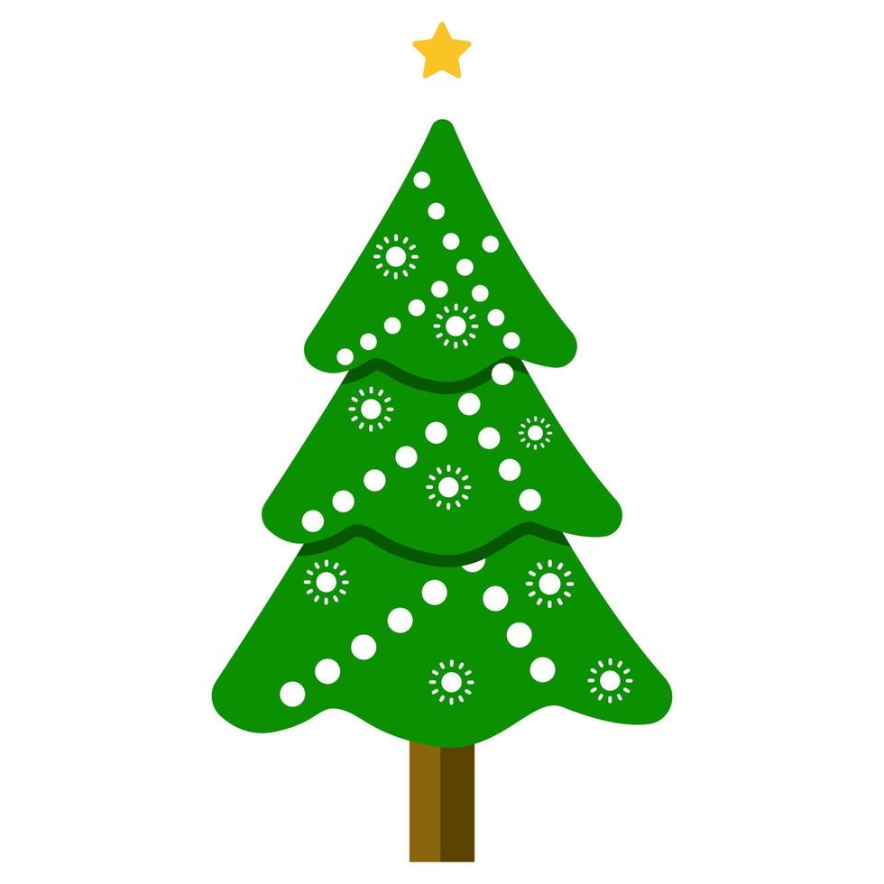 árbol de hoja perenne de navidad vector