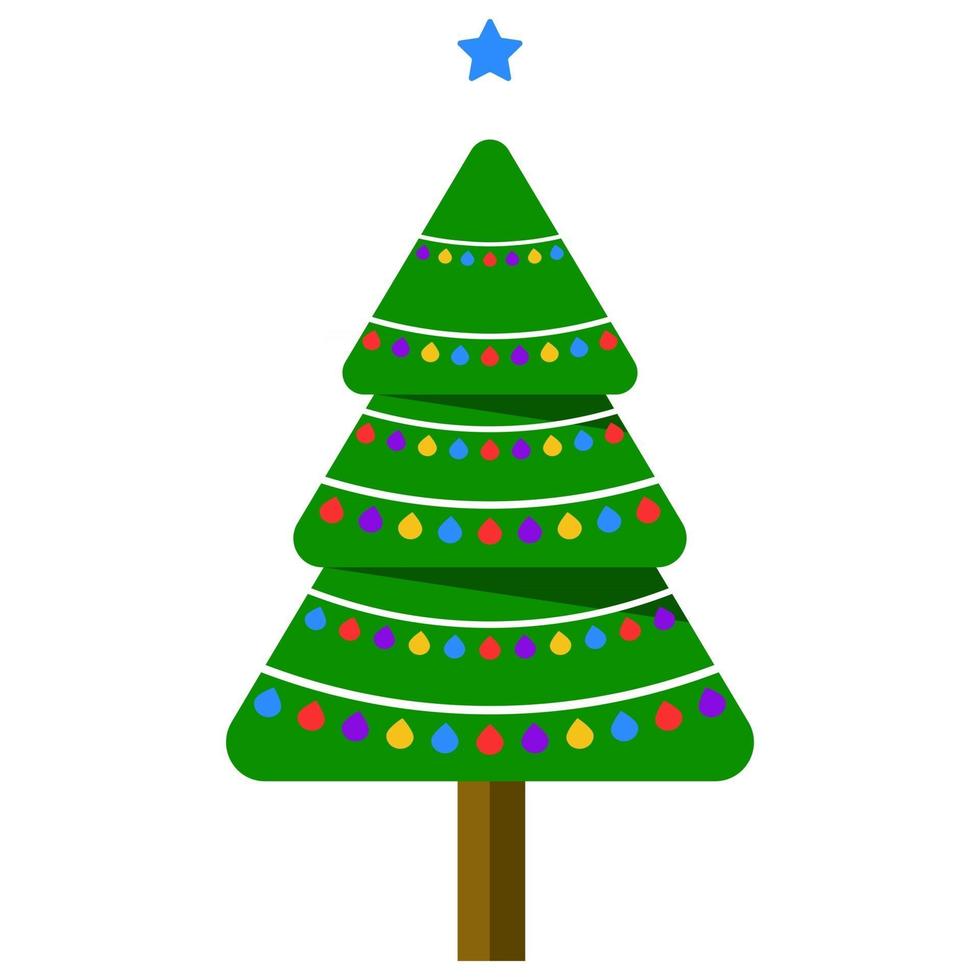 árbol de navidad decorado vector