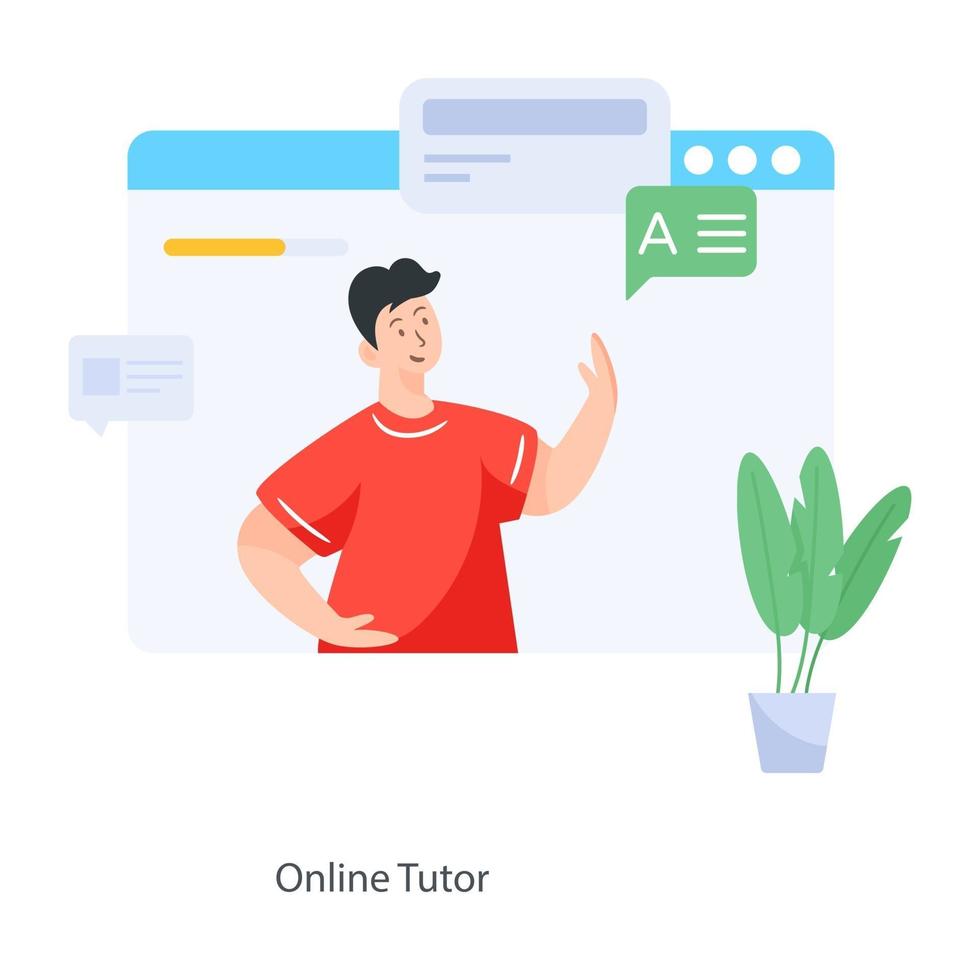 Online Tutor Website vector