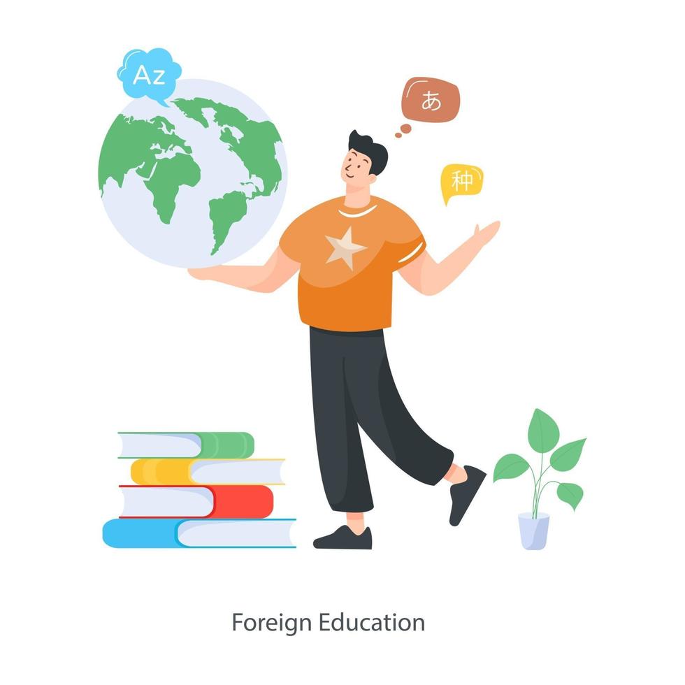 Foreign Education Idea vector