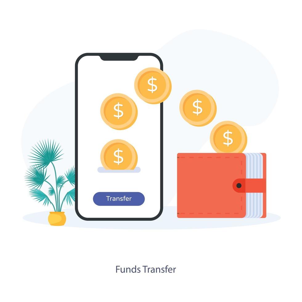 Funds Transfer App vector