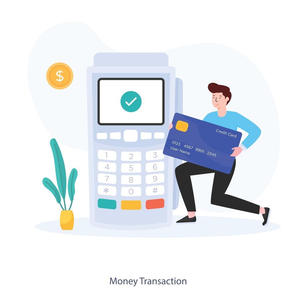 Money Transaction and Banking vector