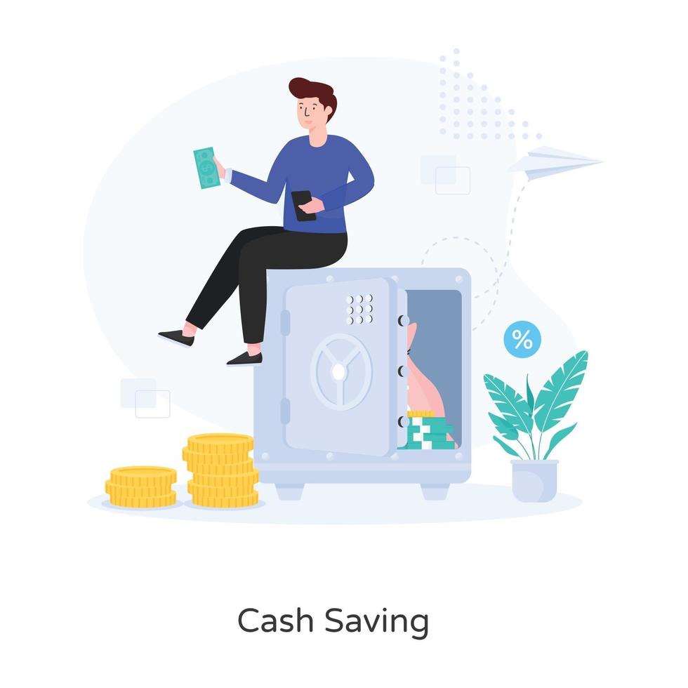 Bank Cash Saving vector