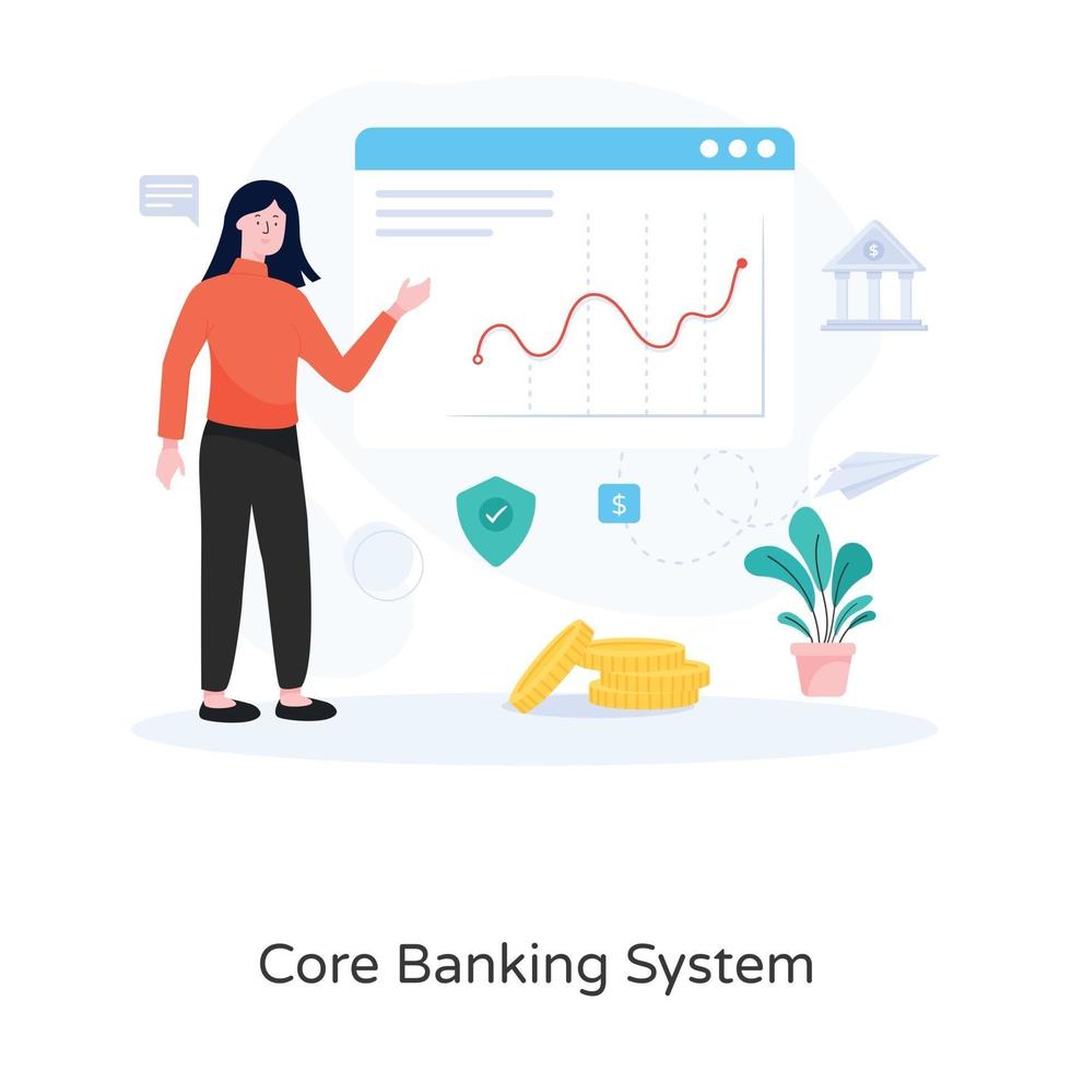 Core Banking System vector