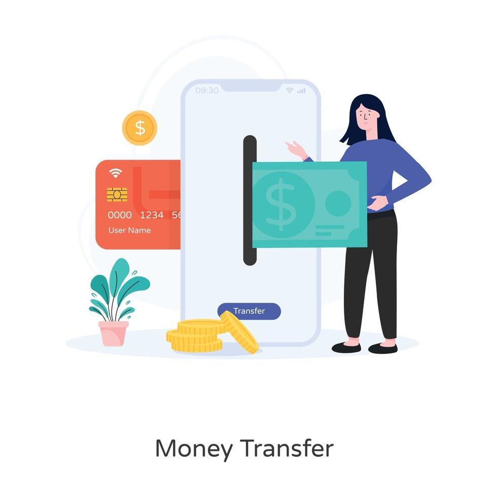 Money Transfer Concept vector