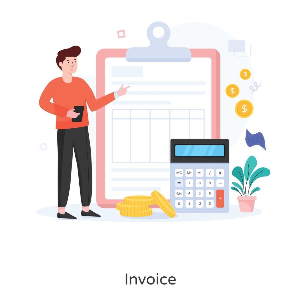 Modern Invoice Concept vector