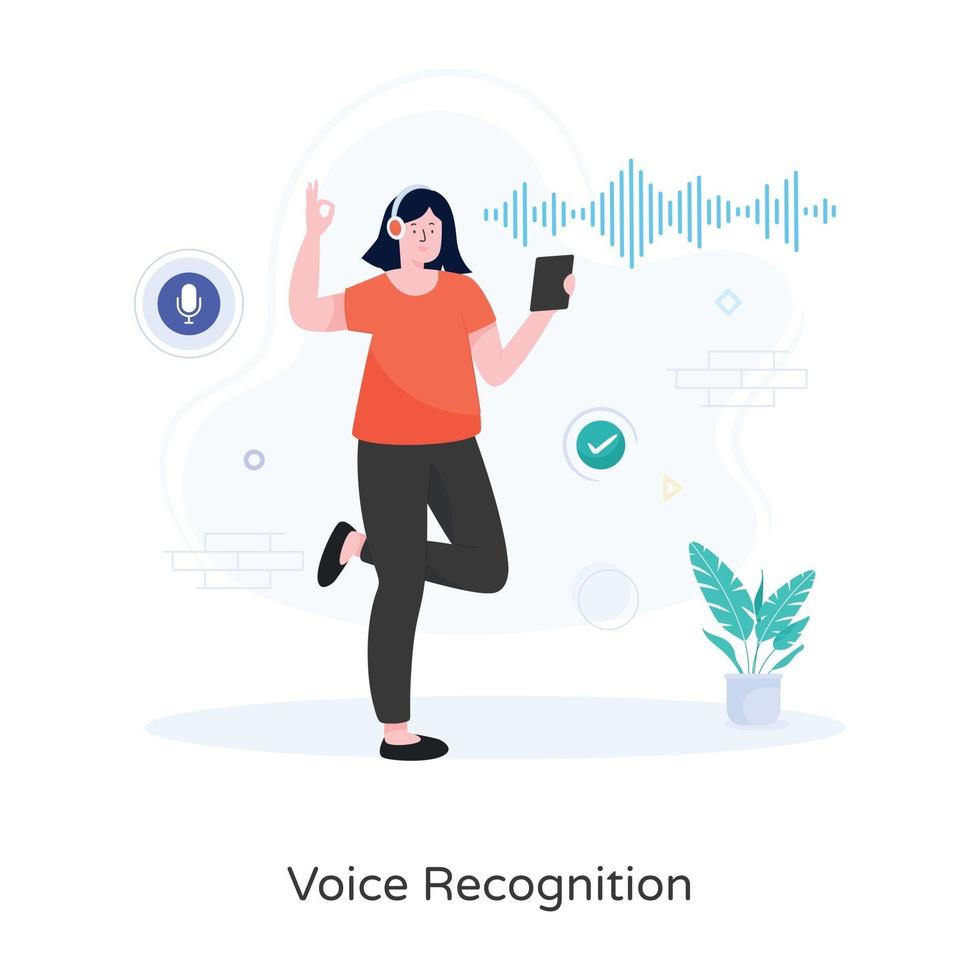 Voice Recognition Design vector