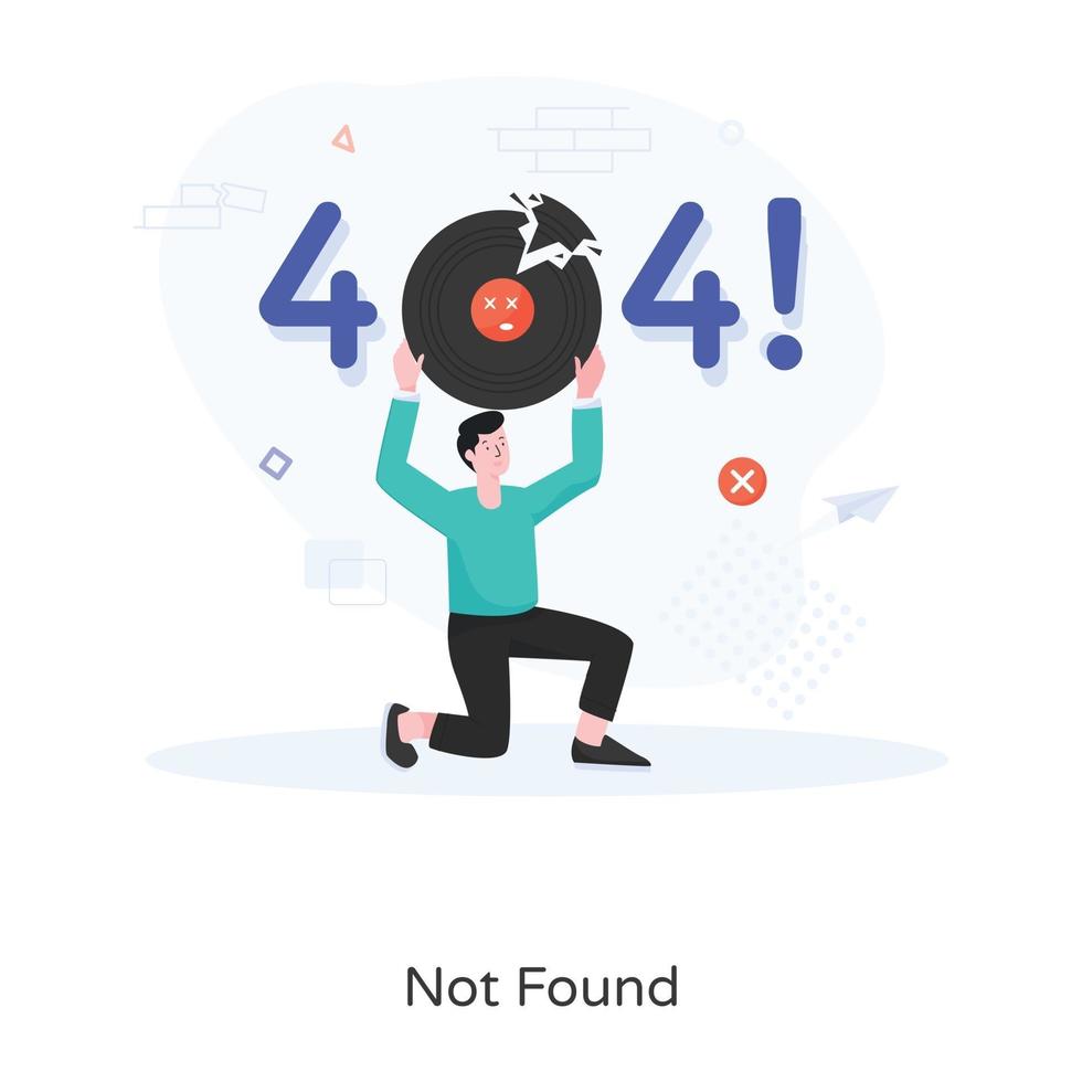 Page Not Found vector
