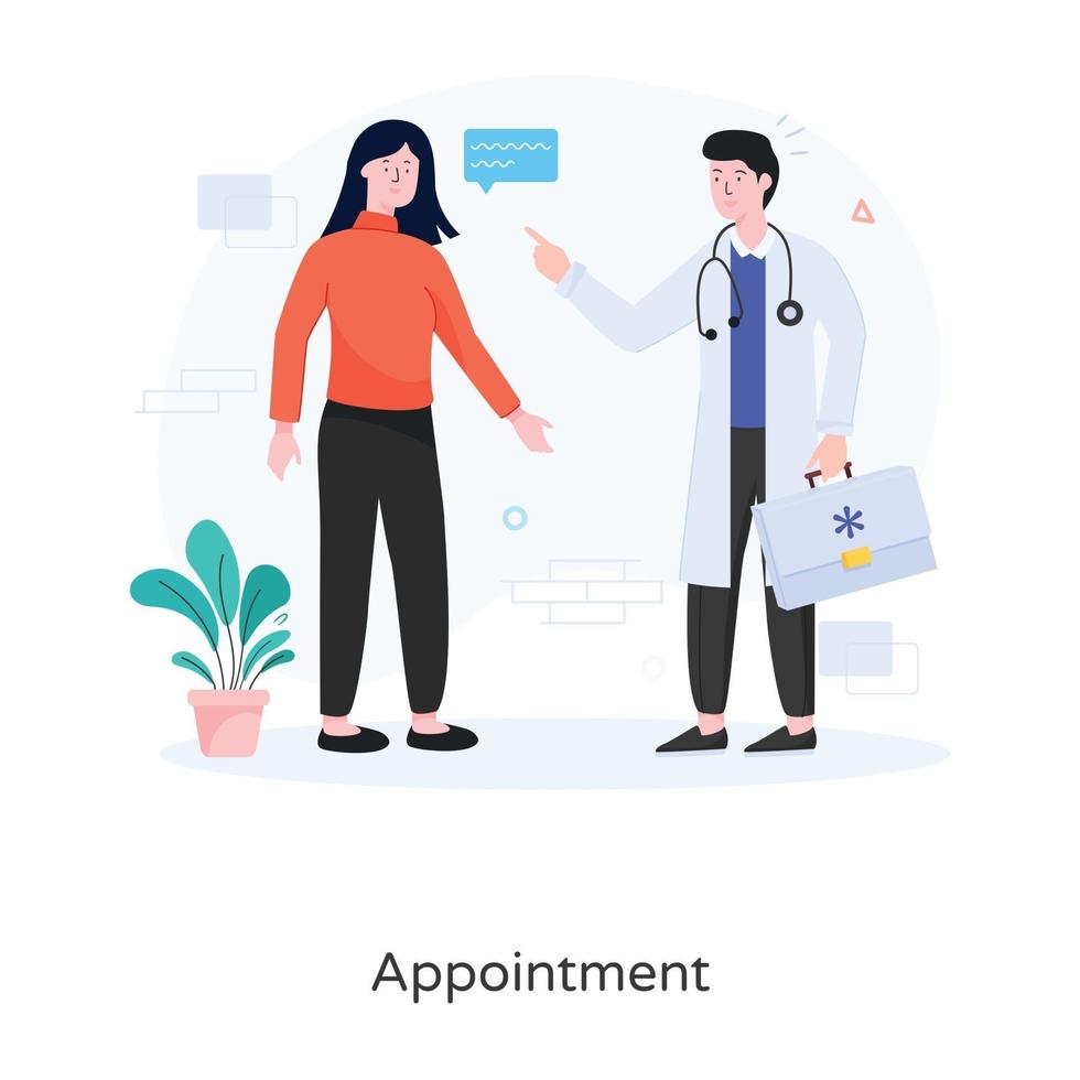 Appointment For Regular Checkup vector