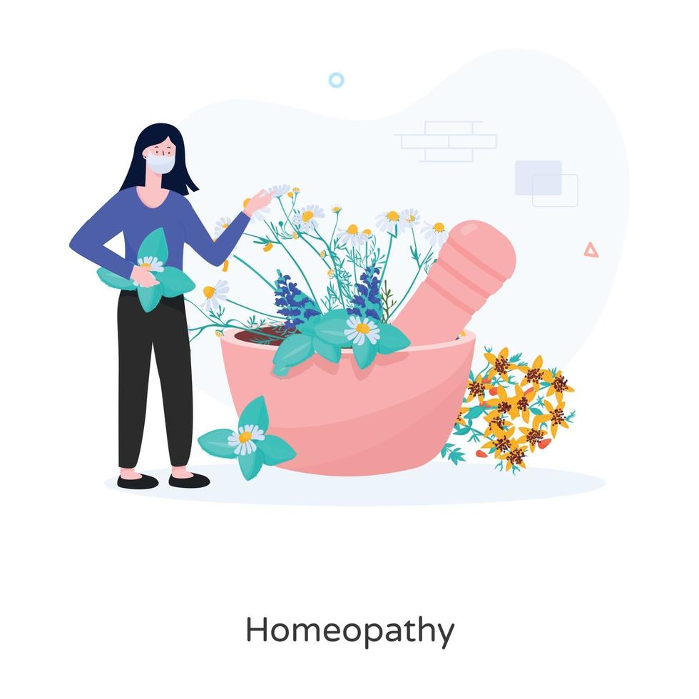 Homeopathy Herbal Medicine vector