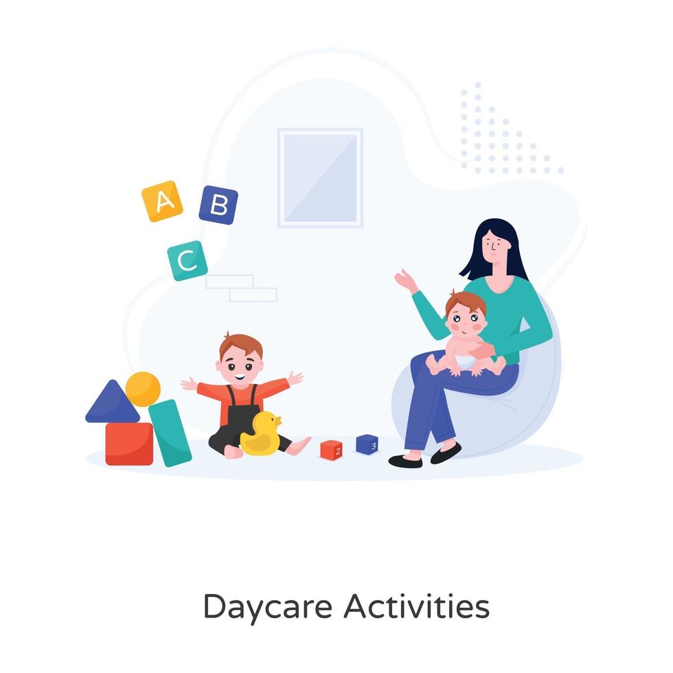 Day care Activities vector