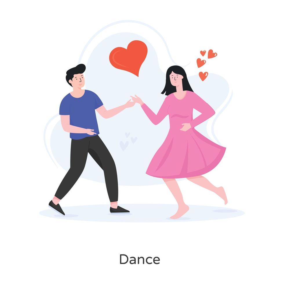 pareja baila con amor vector