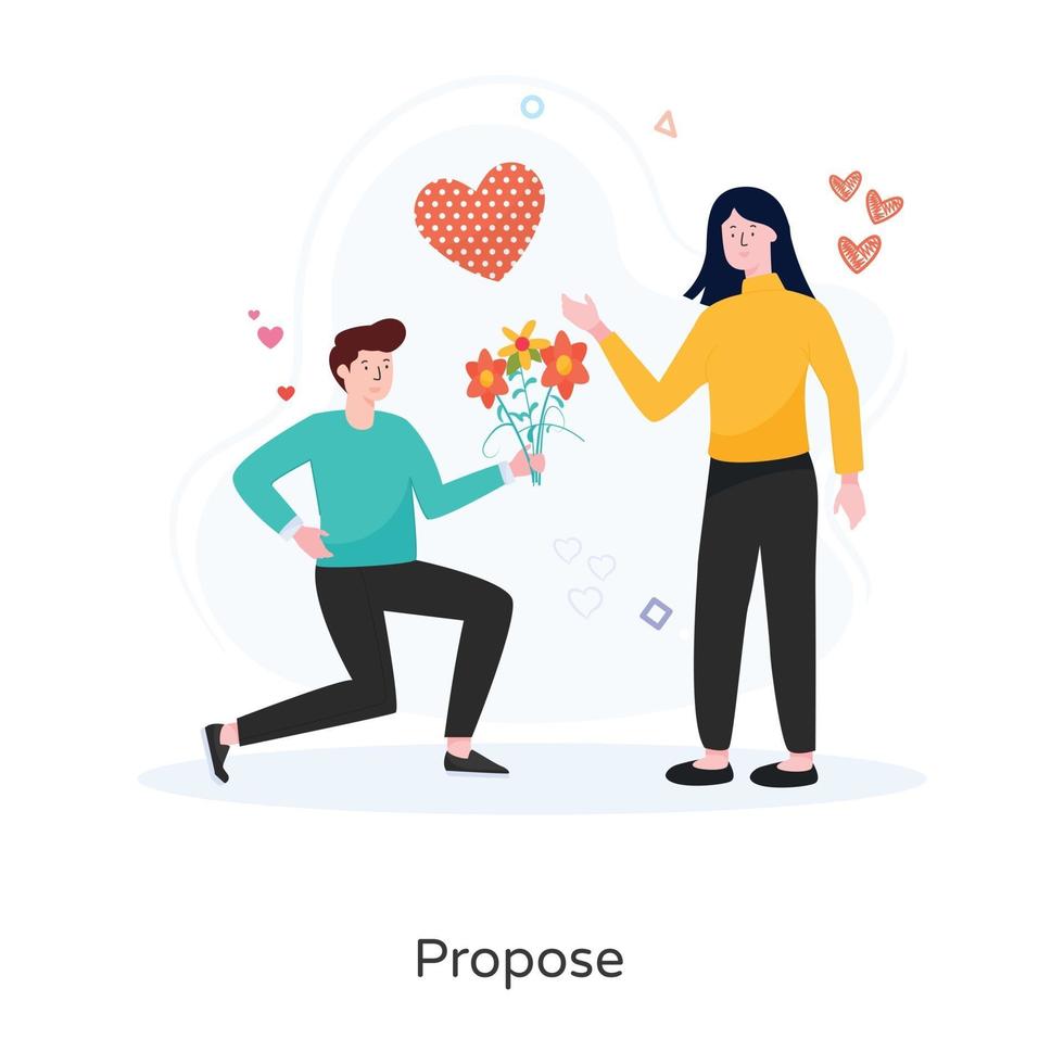 Propose a Girl vector