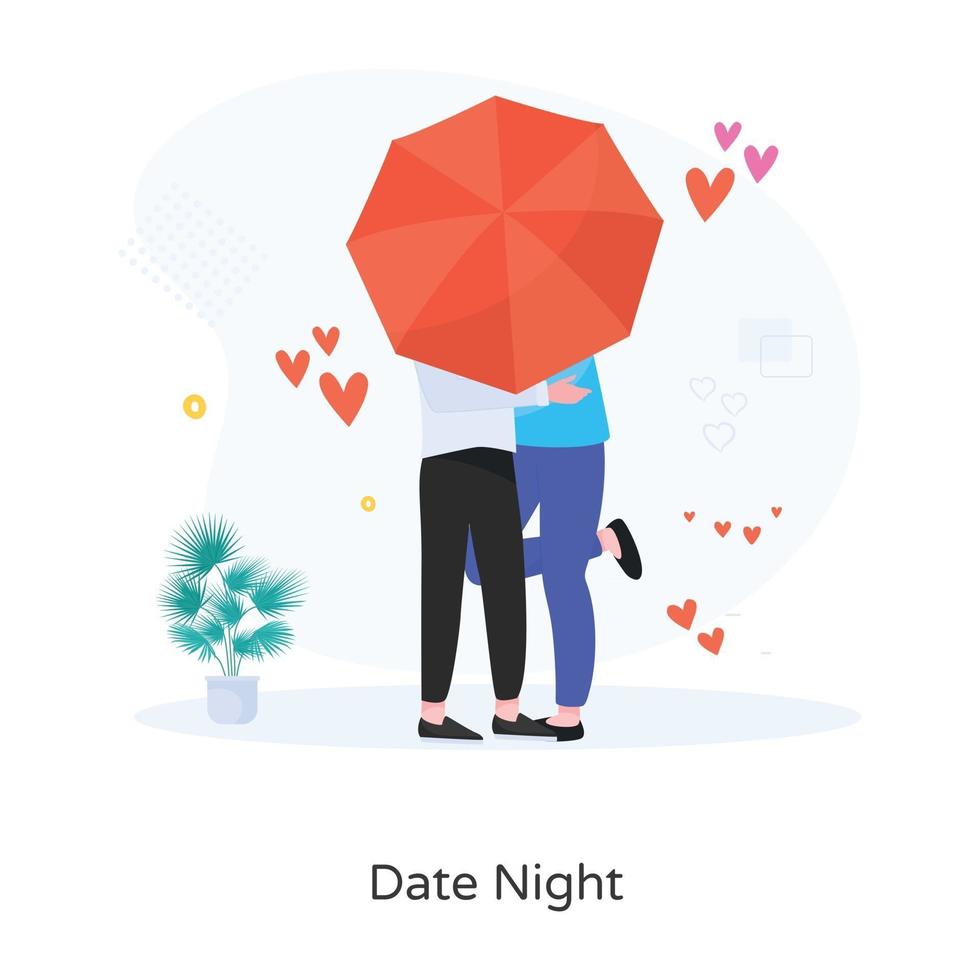 Date Night  with love vector